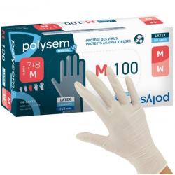 Gants latex non poudré taille M (boite de 100)